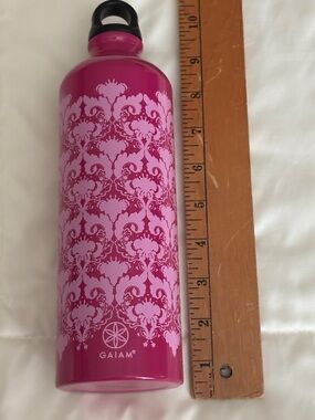 GAIAM Hot Pink and Light Pink Patterned Water Bottle